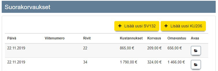 Ajas Touch Suorakorvaukset-sivu