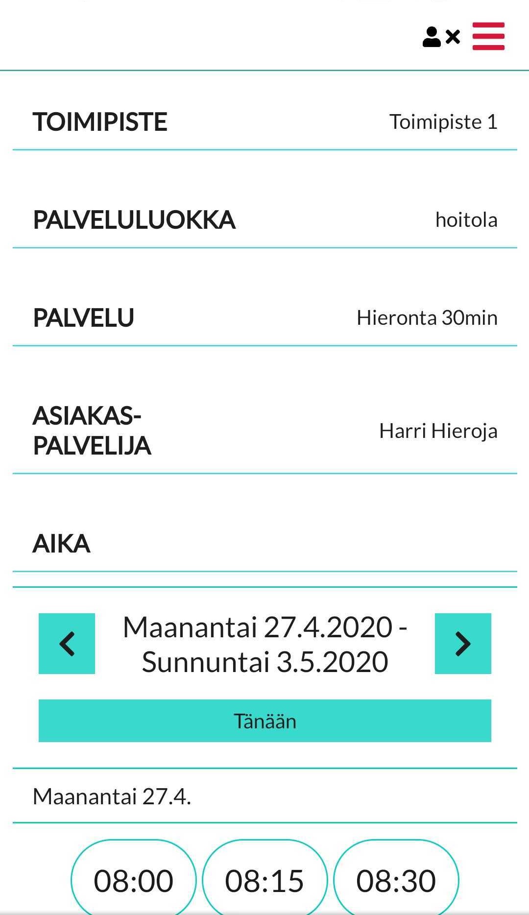 Nettivaraus 6 Suppea mobiilinäkymä.