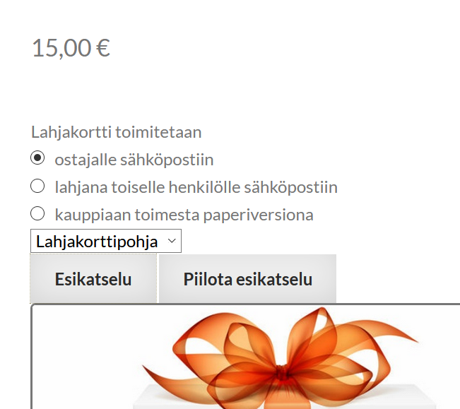 lahjakorttimyynti