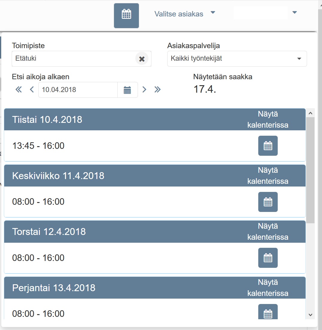 Uusia ominaisuuksia Ajas Touchiin 3 vapaiden aikojen pikaehdotukset