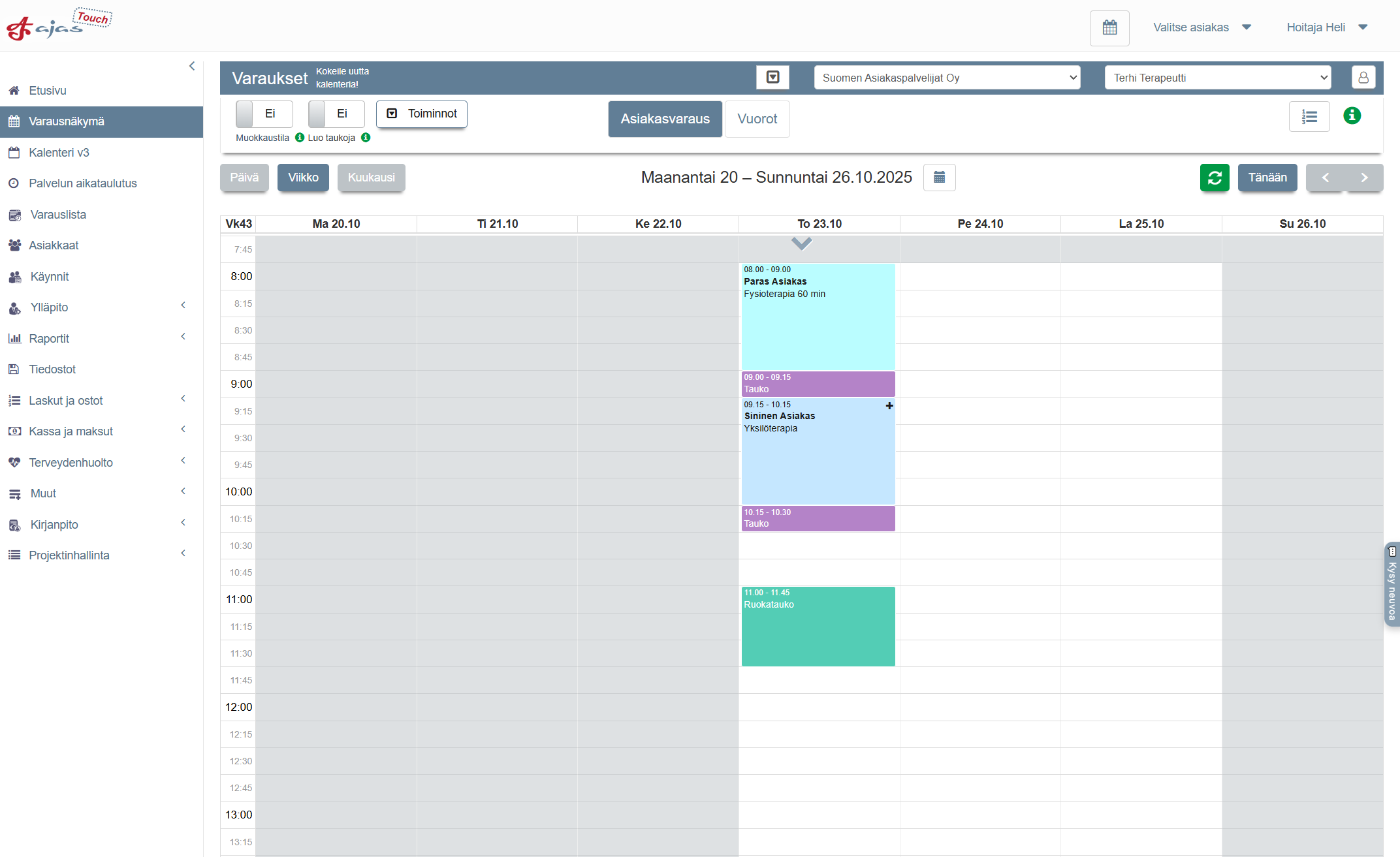 touch varausnakyma desk