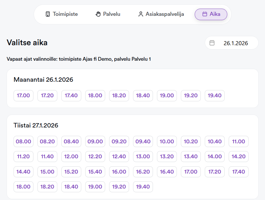 nettivaraus 7 varauslista