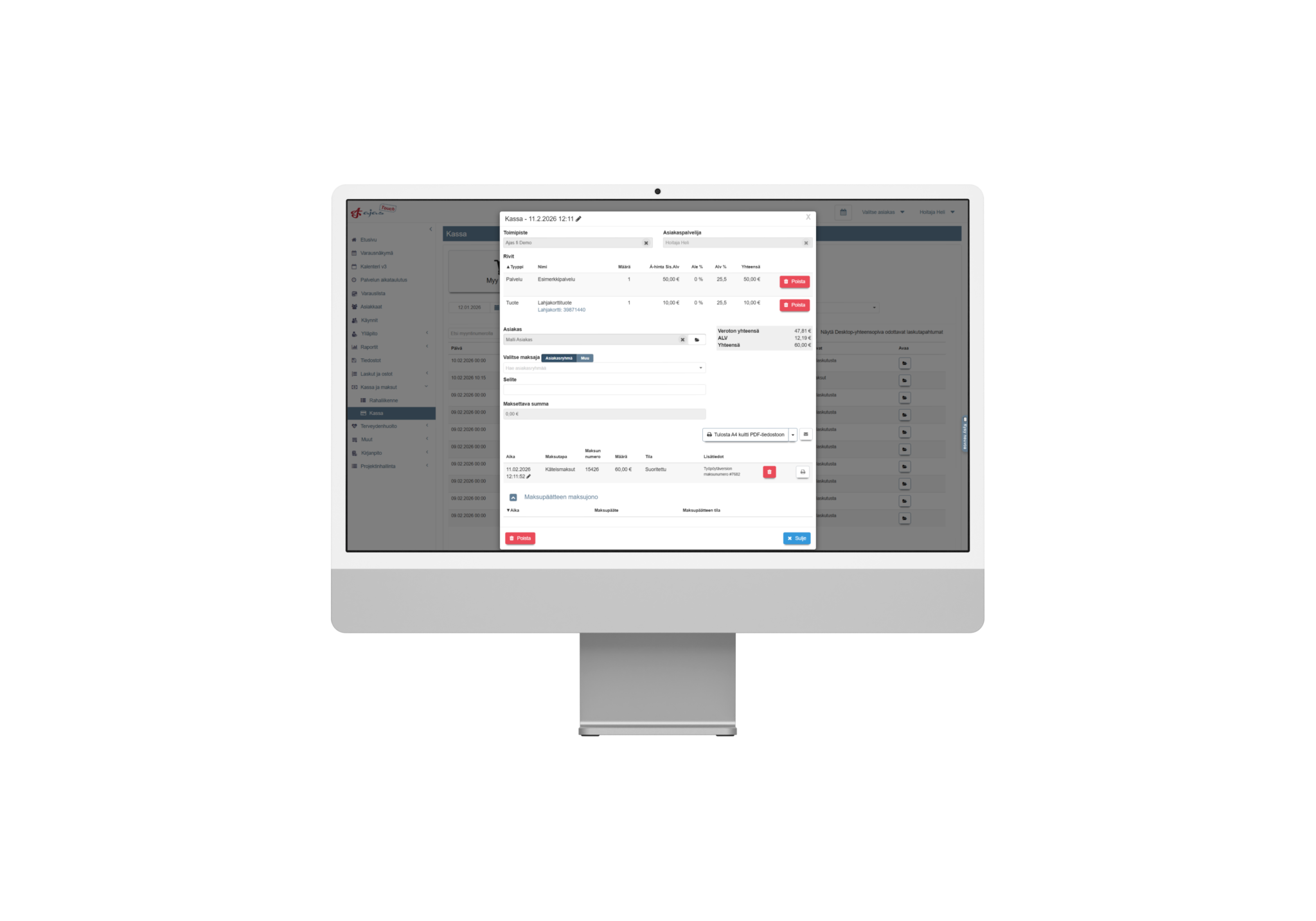 touch kassa kateismaksulla