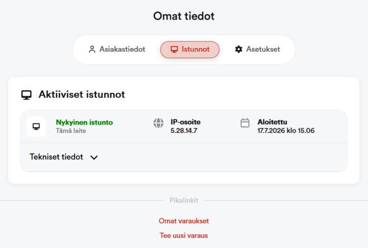 Ajas Nettivaraus 7 on julkaistu 3 nettivaraus 7 tilin hallinta